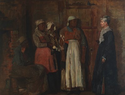 Una visita de la vieja ama de Winslow Homer